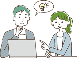 担当者がチームに共有します